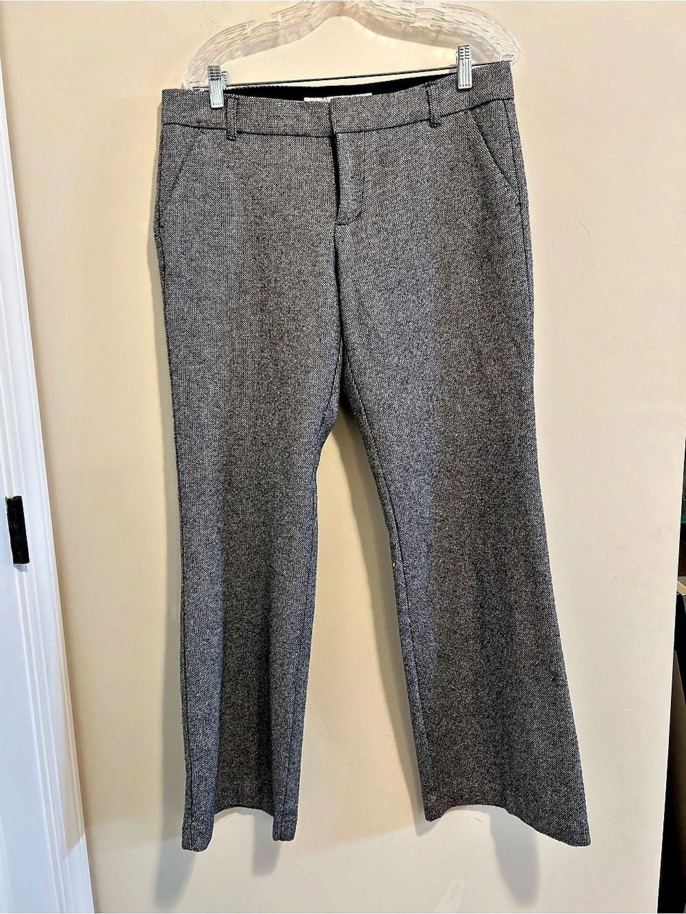 Old Navy Houndstooth Wide Leg Pants in Gray Size 12 Like New